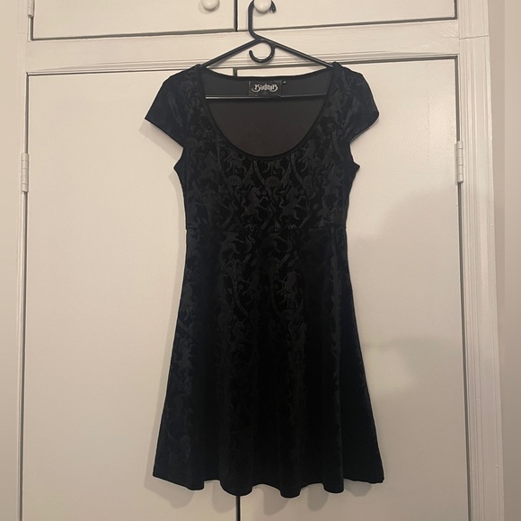 Killstar Velvet Skater Dress (SOLD) - Picture 1 of 2